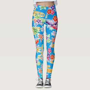 Leggings Teinture d'okinawaïen japonaise (Bingata)
