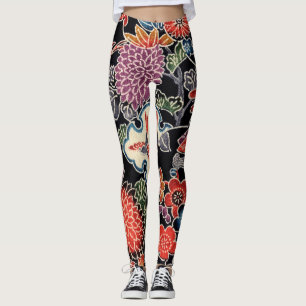 Leggings Teinture d'okinawaïen japonaise (Bingata)