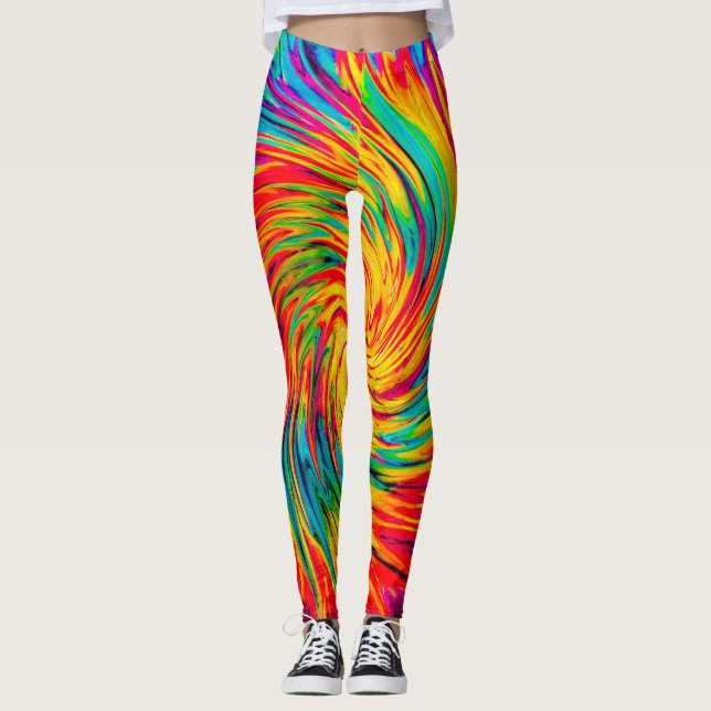 LEGGINGS TEINTURE LIE VENT ABSTRAIT (Devant)