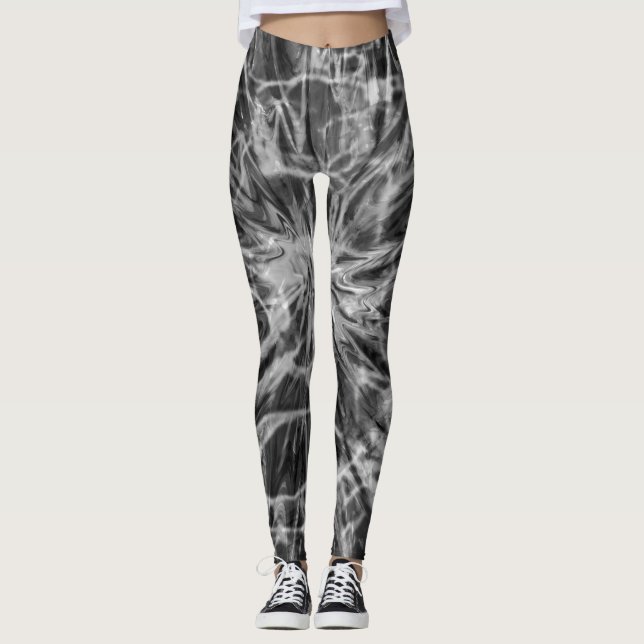 LEGGINGS TEINTURE NŒUD NOIR BLANC (Devant)