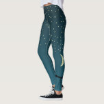 Leggings Télescope et astronomie du ciel nocturne Graphique<br><div class="desc">Ces leggings illustrés sont parfaits pour porter pendant que vous regardez une étoile. Ils présentent une illustration sur le thème de l'astronomie avec un arrière - plan bleu nuit et une illustration du télescope noir sous un ciel étoilé avec une lune en croissant jaune clair.</div>