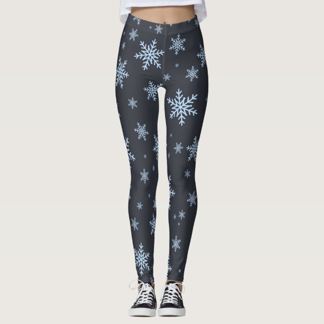 Leggings Tempête de neige la nuit (Devant)