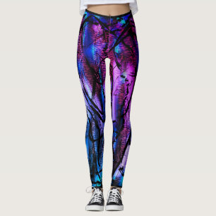 Leggings Tempête océanique violette de l'Aqua Tiger