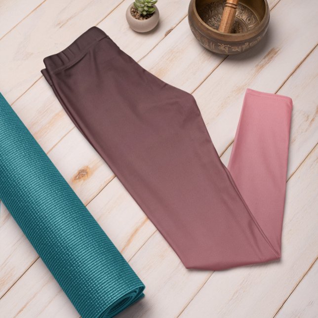 Leggings Tendance Automne Couleur pastèque Pink Ombre Leggi (Mockup 1 Watermelon Pink)