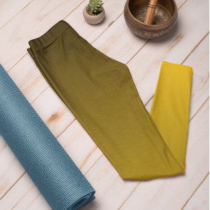 Leggings Tendance Automne Couleur Sunburst Jaune Ombre Legg