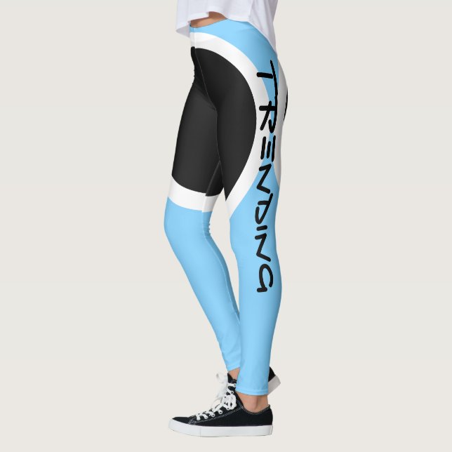 Leggings Tendre la conception bleu-clair (Gauche)
