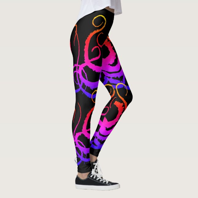 Leggings Tentacules de sucrerie de coton - guêtres (Droite)