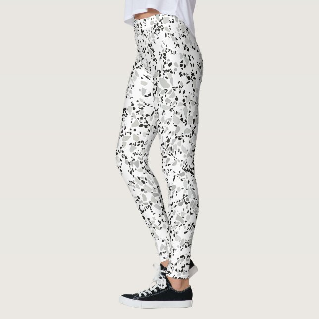 Leggings Terrazzo blanc moderne (Gauche)