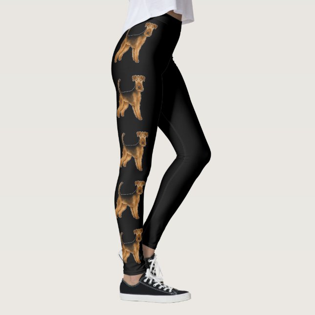 Leggings Térrier Airedale Chien de dessin animé Bingley Ter (Droite)