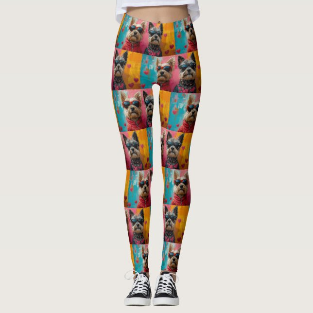 Leggings Tervueren Cairn avec roses de la Saint-Valentin (Devant)