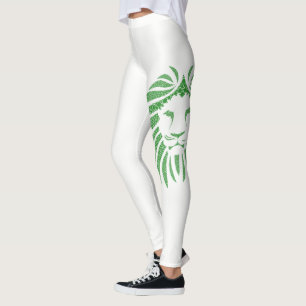Leggings Tête De Lion Verte Sur N'Importe Quelle Légende Co