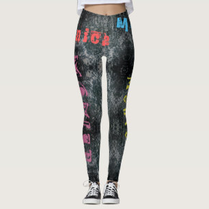 Leggings Têtes de nom répétées personnalisées