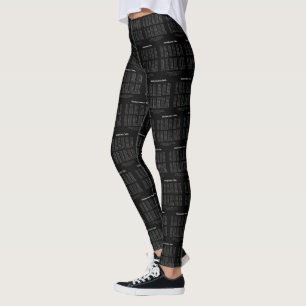 Leggings Texte blanc du tableau de multiplication sur foncé