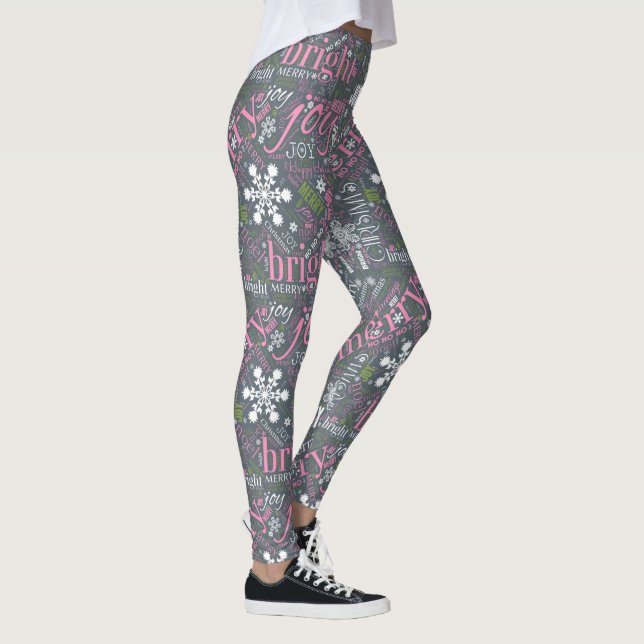 Leggings Texte de Christma et patterns Slate ID257 (Droite)