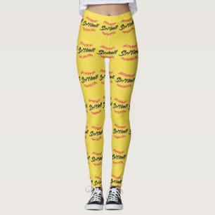 Leggings Texte et pointes du softball