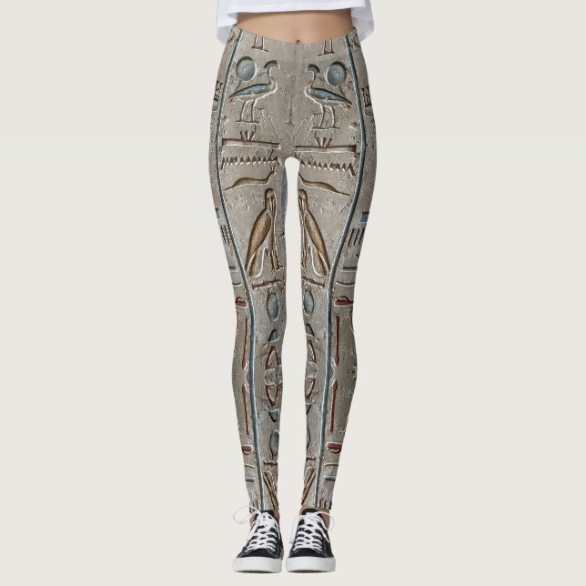 Leggings Texte gravé en langue Égypte antique Hiéroglyphe (Devant)