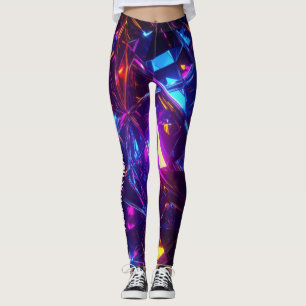 Leggings Texte Personnalisé Futuriste Neon Prison Personnal