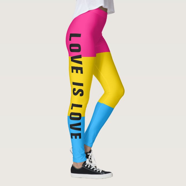 Leggings Texte personnalisé LGBT Arc-en-ciel drapeau de la  (Droite)