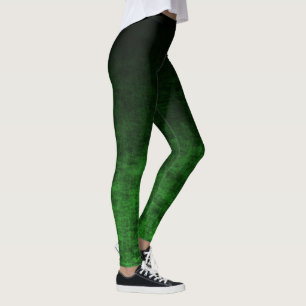 Leggings Texture à dégradé noir et vert émeraude