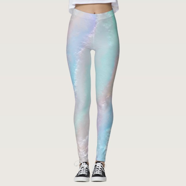 Leggings Texture arc-en-ciel Abstraite (Devant)