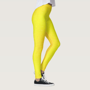 Leggings Texture d'Art Abstrait Sunny Joyeux Jaune Orange