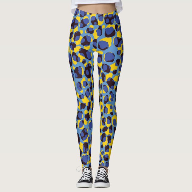 Leggings Texture de la peau de Cheetah, poster de animal sa (Devant)