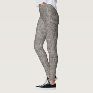 Leggings Texture de lin gris
