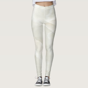 Leggings Texture de marbre blanc moderne girly cool