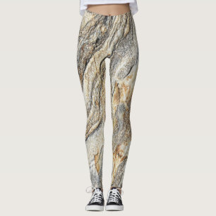 Leggings Texture de marbre moderne et féminin