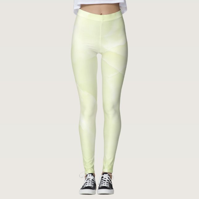 Leggings Texture de marbre vert Cool (Devant)