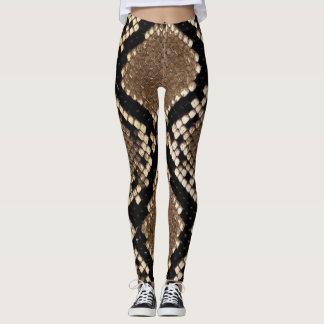 Leggings Texture de peau de Guêtre-Serpent
