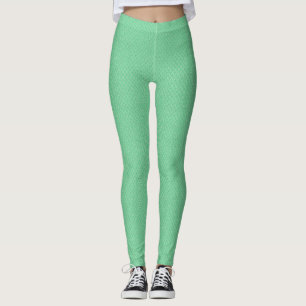 Leggings Texture de peau de serpent verte clair à motif