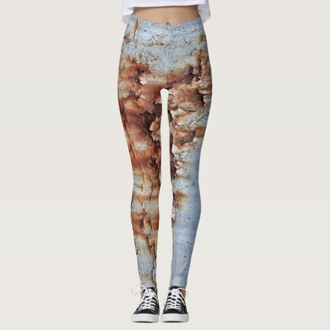Leggings Texture de peinture d'épluchage (Devant)