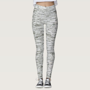 Leggings Texture du bois de bouleau