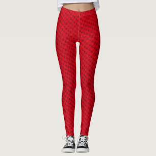 Leggings Texture dynamique de tissu rouge