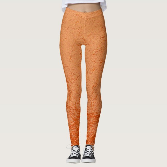 Leggings Texture écorce orange (Devant)
