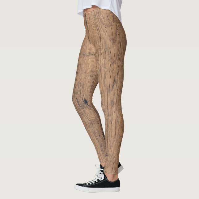 Leggings Texture en bois (Gauche)