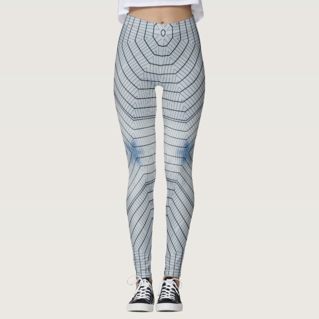 Leggings Texture géométrique Conception hexagonale (Devant)