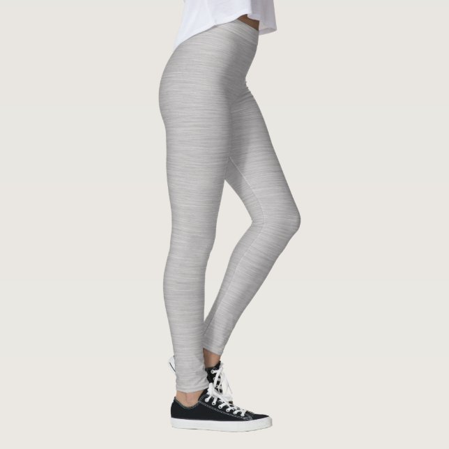 Leggings Texture métallique argentée brossée de qualité sup (Droite)