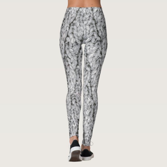 Leggings texture motif tricotée (Dos)