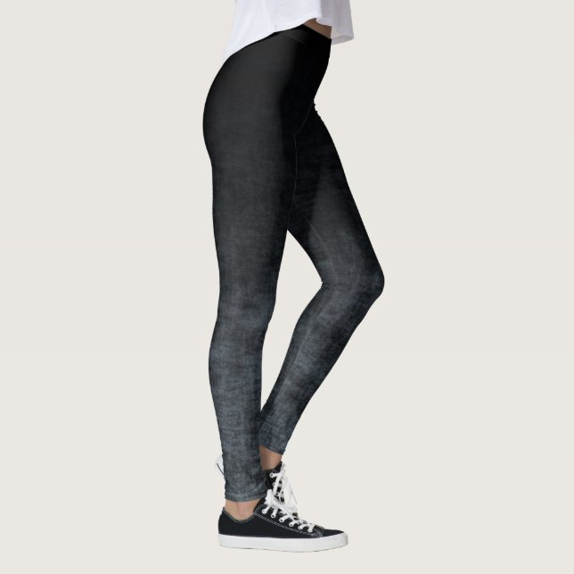 Leggings Texture Ombre Grunge Noir et Gris (Droite)