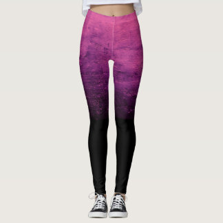 Leggings Texture Ombré Noir en détresse - Rose
