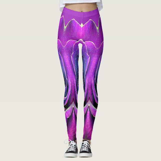 Leggings texturés roses "Ratti_Creative_Arts" (Devant)