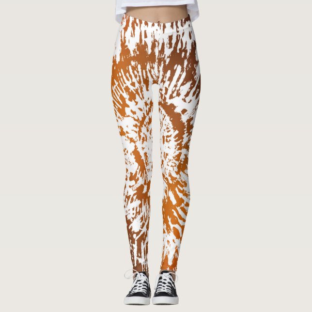 Leggings Thanksgiving Holiday Automne Tie Dye Motif cadeau (Devant)