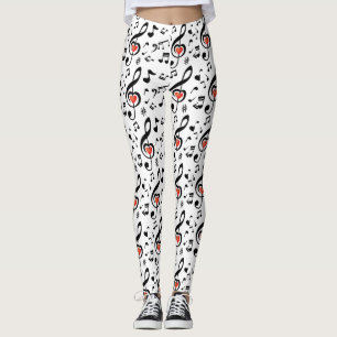 Leggings thématiques Music Notes