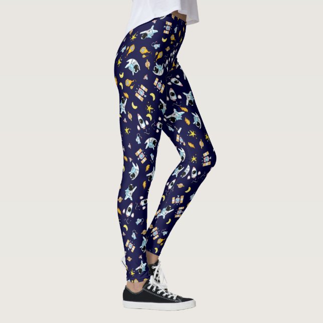 Leggings Thème astronaute dans l'espace (Droite)