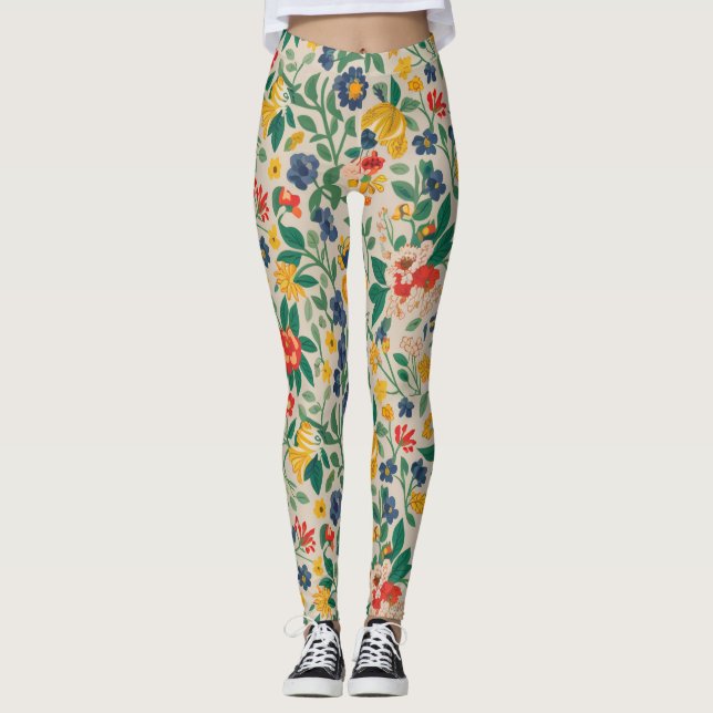 Leggings thème fleuri (Devant)