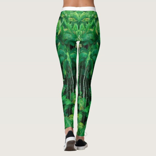 Leggings Thème Forêt de Pluie Surréelle (Dos)