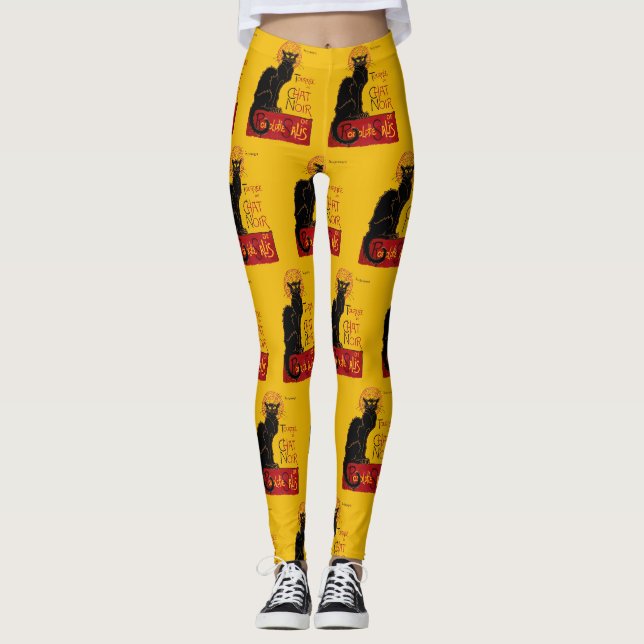 Leggings Theophile Steinlen - Le Chat Noir Vintage (Devant)