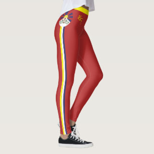 Leggings Tibet & Tibet Drapeau mode, fans de voyage/sport L